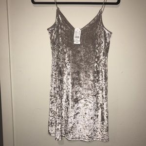 Pacsun gray velvet dress